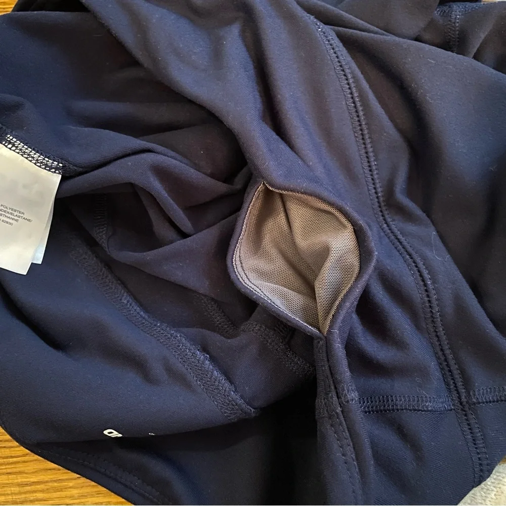 Land’s End Relaxed Navy Blue Biker Shorts with Waistband Pocket